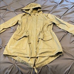 Olive green military jacket